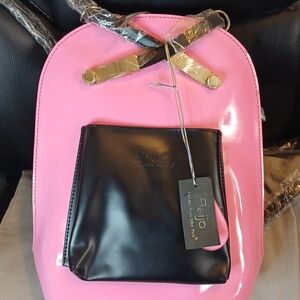 Beijo Bubblegum Pink and Black Backpack
